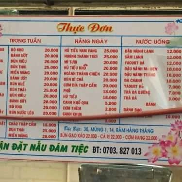 Thực đơn- Quán Ăn Cơm Chay Thanh Đạm