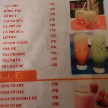 Thực đơn- Cafe Đôremon - Trà Sữa & Ăn Vặt