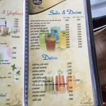 Thực đơn- Full House Coffee