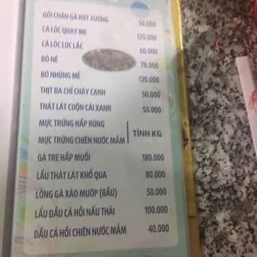 Thực đơn- Quán Ăn Gà Nướng 36