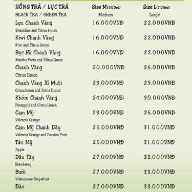 Tổng hợp- Cafe Gia Hương Đế - Fresh Fruit Tea