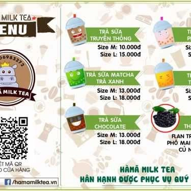 Thực đơn- Cafe Hà Mã Milk Tea