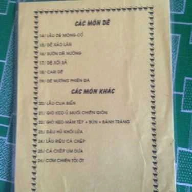 Thực đơn- Quán Ăn Hải Sản Thuyền Và Biển