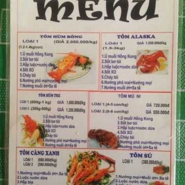 Thực đơn- Quán Ăn Hải Sản Thuyền Và Biển