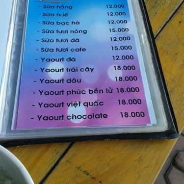 Thực đơn- Happy Coffee - Trương Nữ Vương