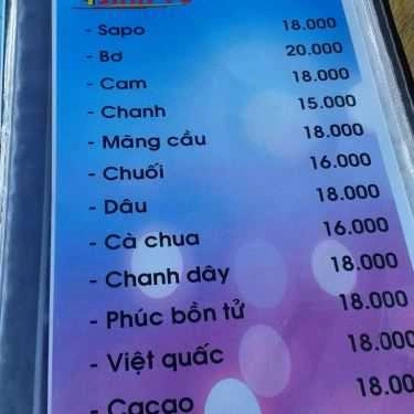Thực đơn- Happy Coffee - Trương Nữ Vương