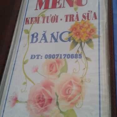 Thực đơn- Cafe Kem Tươi Băng - Nguyễn Văn Thảnh