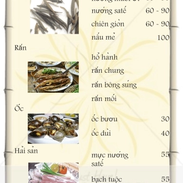 Thực đơn- Quán Ăn Khoa Ếch - Món Ăn Đồng Quê