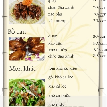 Thực đơn- Quán Ăn Khoa Ếch - Món Ăn Đồng Quê