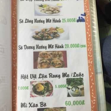 Thực đơn- Quán Ăn Quán Ốc Kim Liên
