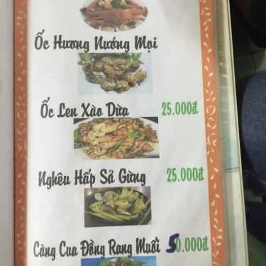 Thực đơn- Quán Ăn Quán Ốc Kim Liên