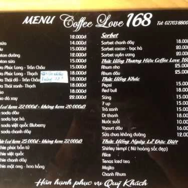 Thực đơn- Love Coffee
