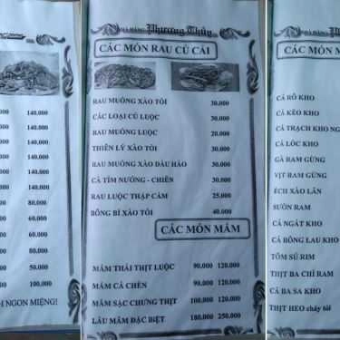 Thực đơn- Nhà Hàng Phương Thuỷ - Buffet