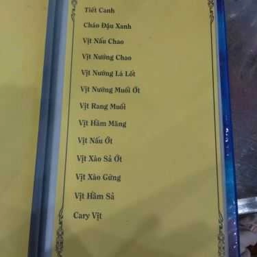 Thực đơn- Quán 61 - Quán Ăn Gia Đình