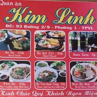 Thực đơn- Quán Ăn Kim Linh - Bò Né & Bún Bò
