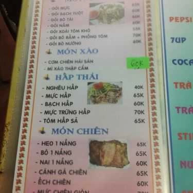 Thực đơn- Nướng Thái - Quán Ăn Gia Đình