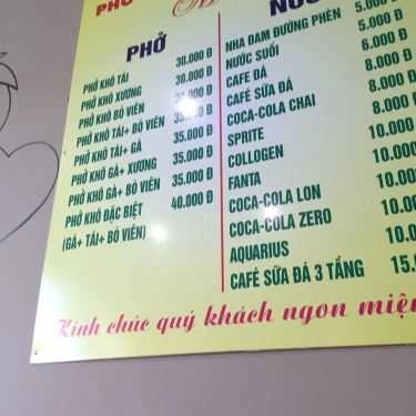 Thực đơn- Quán Ăn Quán Thảo Tâm - Phở Khô 2 Tô