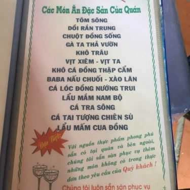 Thực đơn- Sông Quê - Quán Ăn Gia Đình