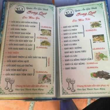 Thực đơn- Sông Quê - Quán Ăn Gia Đình