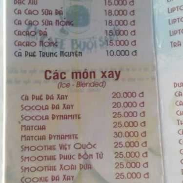 Thực đơn- Tapi Coffee