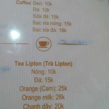 Thực đơn- The Coffee Zilo