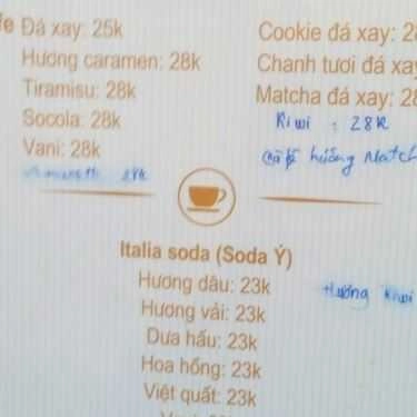Thực đơn- The Coffee Zilo