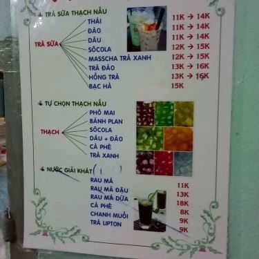 Thực đơn- Cafe Thu Cúc - Trà Sữa
