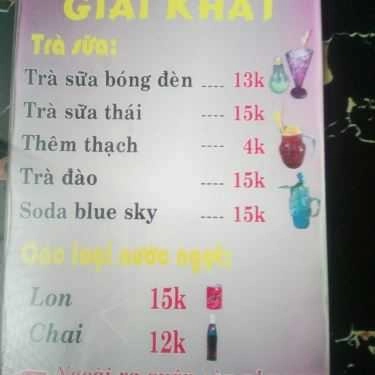 Thực đơn- Thủy Trúc Cafe