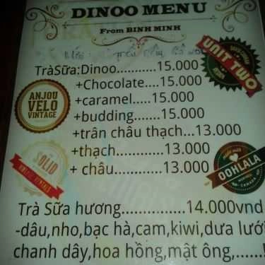 Thực đơn- Cafe Trà Sữa Dinoo