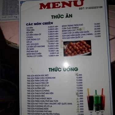Thực đơn- Cafe Trà Sữa Moon