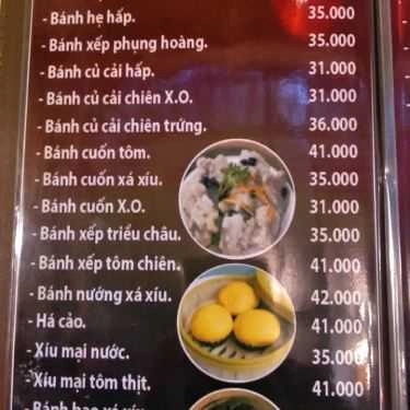 Thực đơn- Quán Ăn Vạn Phúc Lầu - Ẩm Thực Trung Hoa