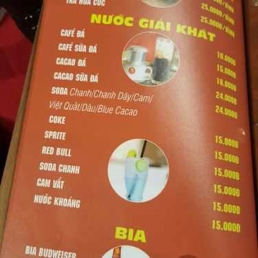 Thực đơn- Quán Ăn Vạn Phúc Lầu - Ẩm Thực Trung Hoa