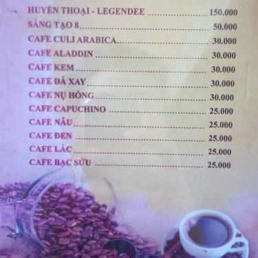 Thực đơn- Aladin Cafe - Lý Thái Tổ