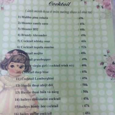 Thực đơn- Cafe Quán Ăn Vặt Yoko