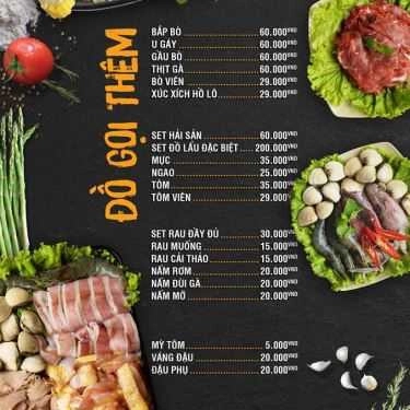 Thực đơn- Quán Ăn Food Center - Kim Ngọc