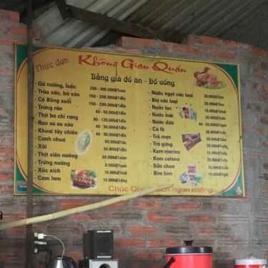 Thực đơn- Quán Ăn Không Gian Quán - Đặc Sản Vùng