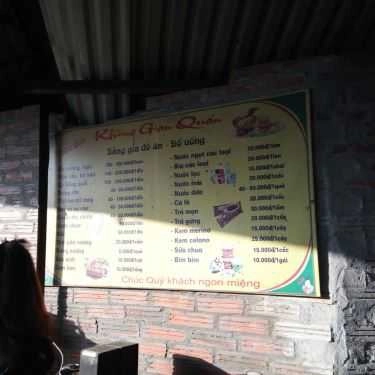 Thực đơn- Quán Ăn Không Gian Quán - Đặc Sản Vùng