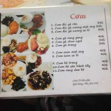 Thực đơn- Luvy Cafe - Trần Phú