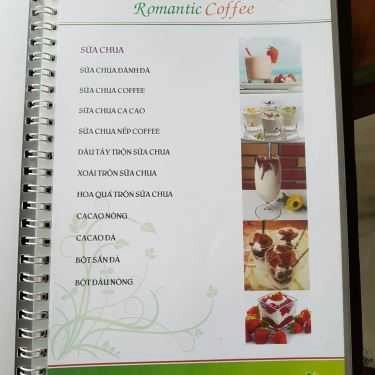 Thực đơn- Romantic Coffee