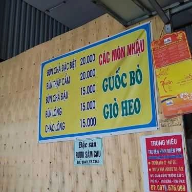 Thực đơn- Quán Ăn Tuyết Hoa - Bún Chả & Cháo Lòng