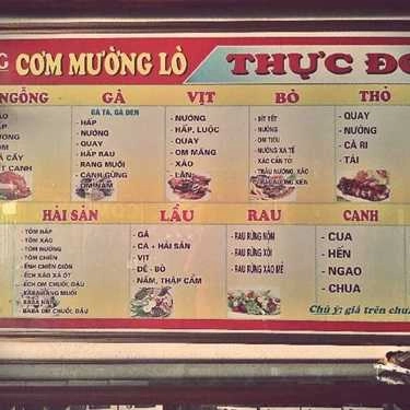 Thực đơn- Nhà Hàng Hưng Vân - Cơm Mường Lò