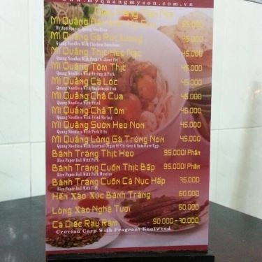 Tổng hợp- Quán Ăn Mì Quảng Mỹ Sơn - Phan Xích Long