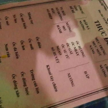 Thực đơn- Quán Ăn Quán Ốc Cay SVLC - Trần Huy Liệu