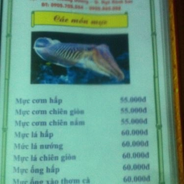 Thực đơn- Quán Ăn Dạ Bến Bờ 1 - Ẩm Thực Đồng Quê