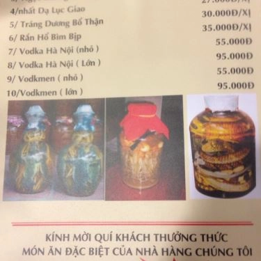 Thực đơn- Quán Ăn Lẩu Dê Hưng Ký
