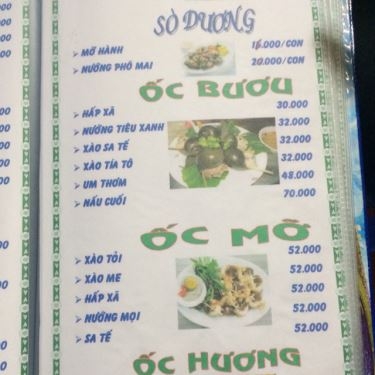 Thực đơn- Quán Ăn Mái Lá Quán - Phan Văn Đối