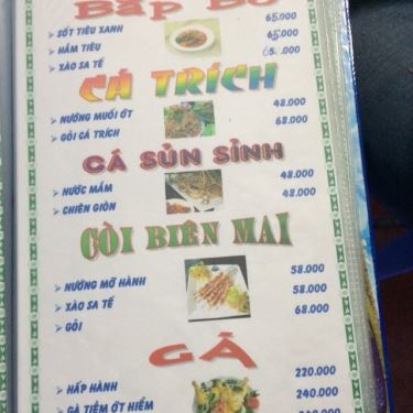 Thực đơn- Quán Ăn Mái Lá Quán - Phan Văn Đối