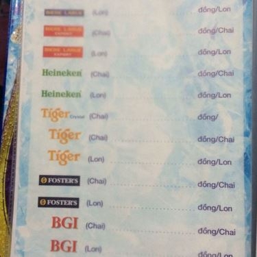 Thực đơn- Quán Ăn Mái Lá Quán - Phan Văn Đối