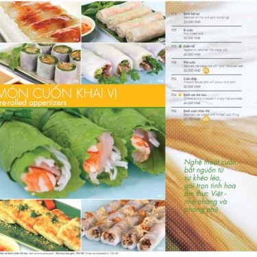 Thực đơn- Nhà Hàng Wrap&Roll - Hai Bà Trưng