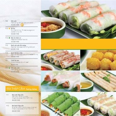 Thực đơn- Nhà Hàng Wrap&Roll - Nguyễn Đức Cảnh